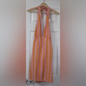 Orange and Pink Linen Sundress